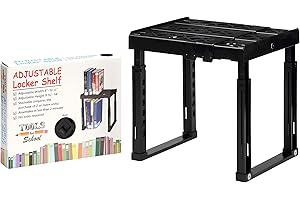 Adjustable Locker Shelf - Durable ABS Plastic - Width (8"-12.5") & Height (9.75"-14")