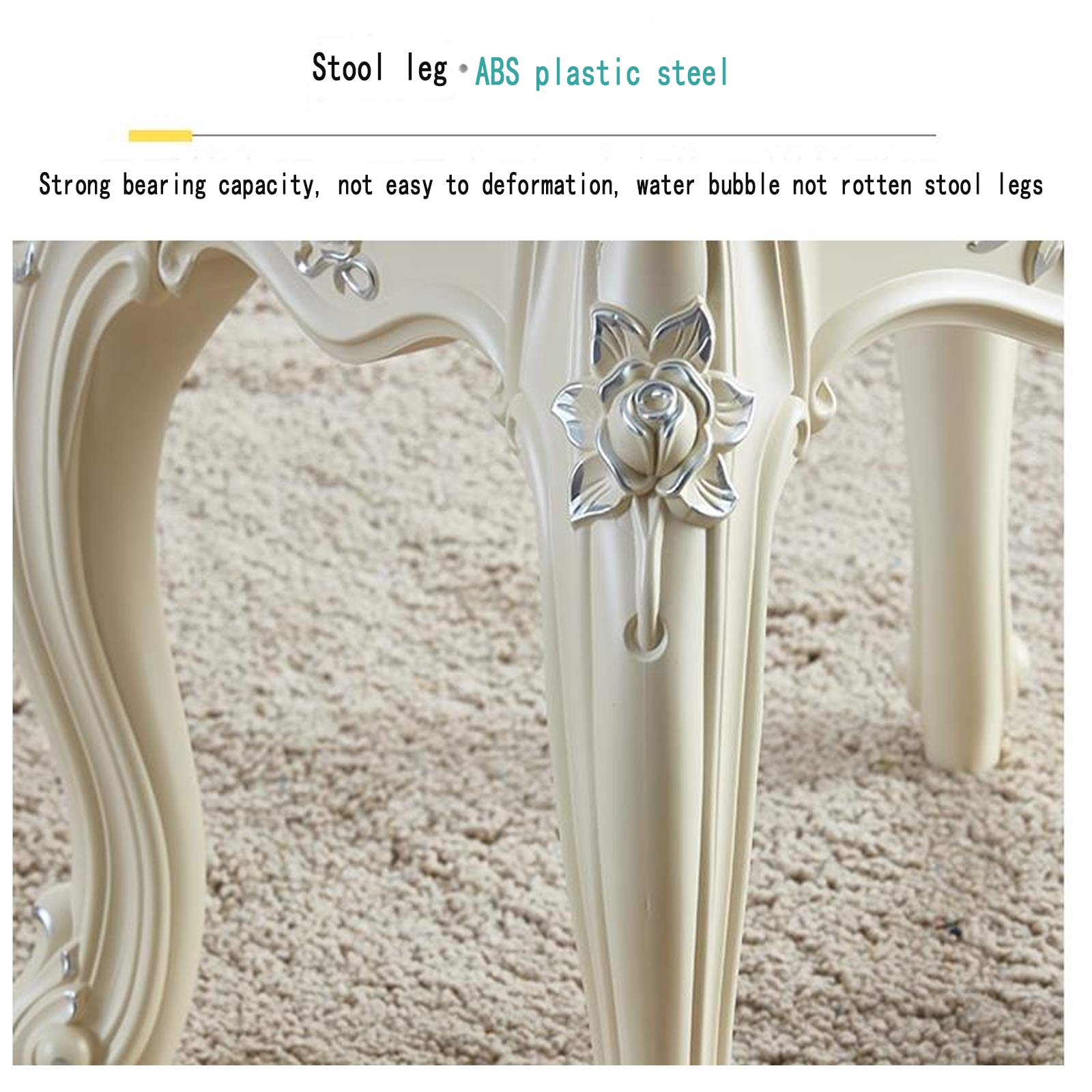 Schminktisch Hocker,PU Leder Fußhocker/Gepolsterte Ottomane Hocker/Makeup Vanity Hocker/Stuhl/Quadrat Fußstütze Holzbeine Für Wohnzimmer Schlafzimmer
