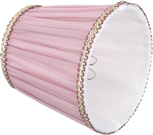 DOITOOL Pantalla de tela festoneada para lámpara de pared, pantalla de tela, cubierta de luz, pantallas de lámpara para hotel, cubierta de lámpara