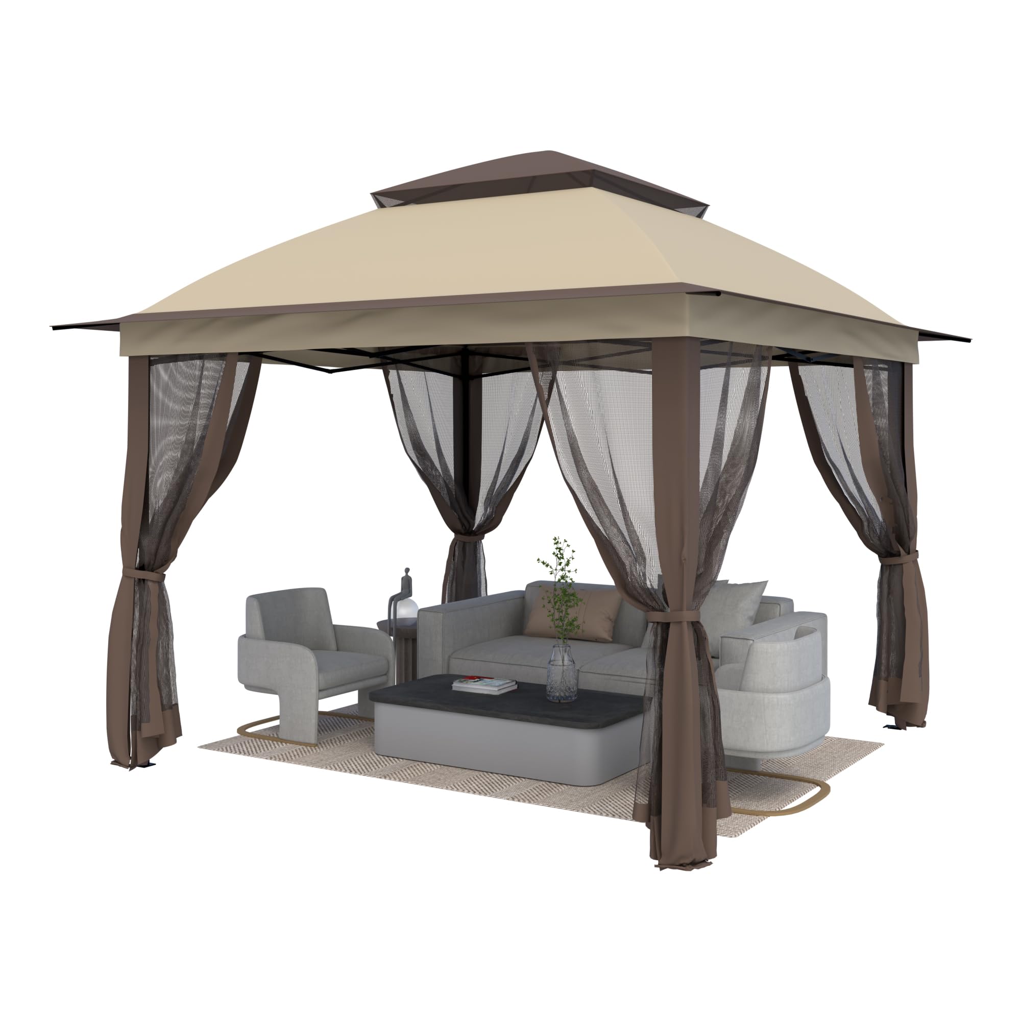 Amazon.com : 11'X11' Gazebo Pop Up with 4 Sidewalls Mosquito