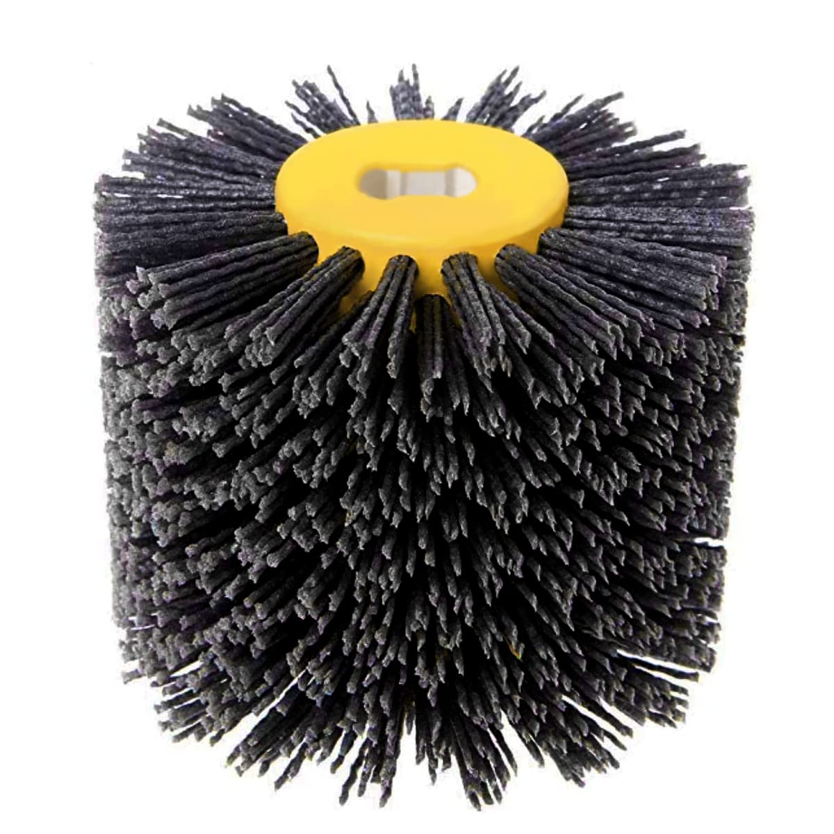 1pc 120 * 100 * 19mm 5 Inch Abrasive Nylon Wire Drawing Wheel Drum Burnishing Electric Brush for Wooden Polishing 120mm 80-600 Grit,80