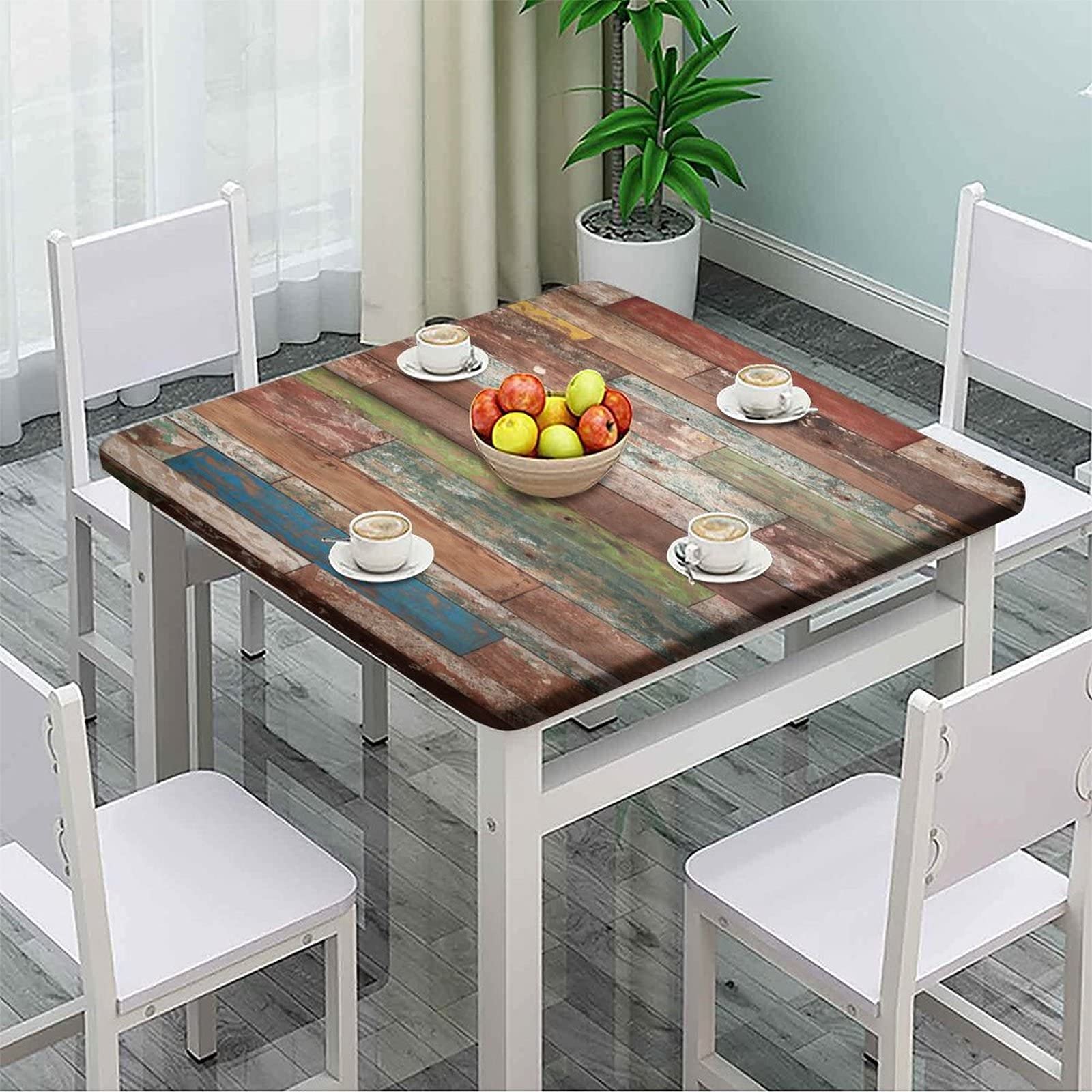 Elastic Tablecloth Square Fits Tables up to 42