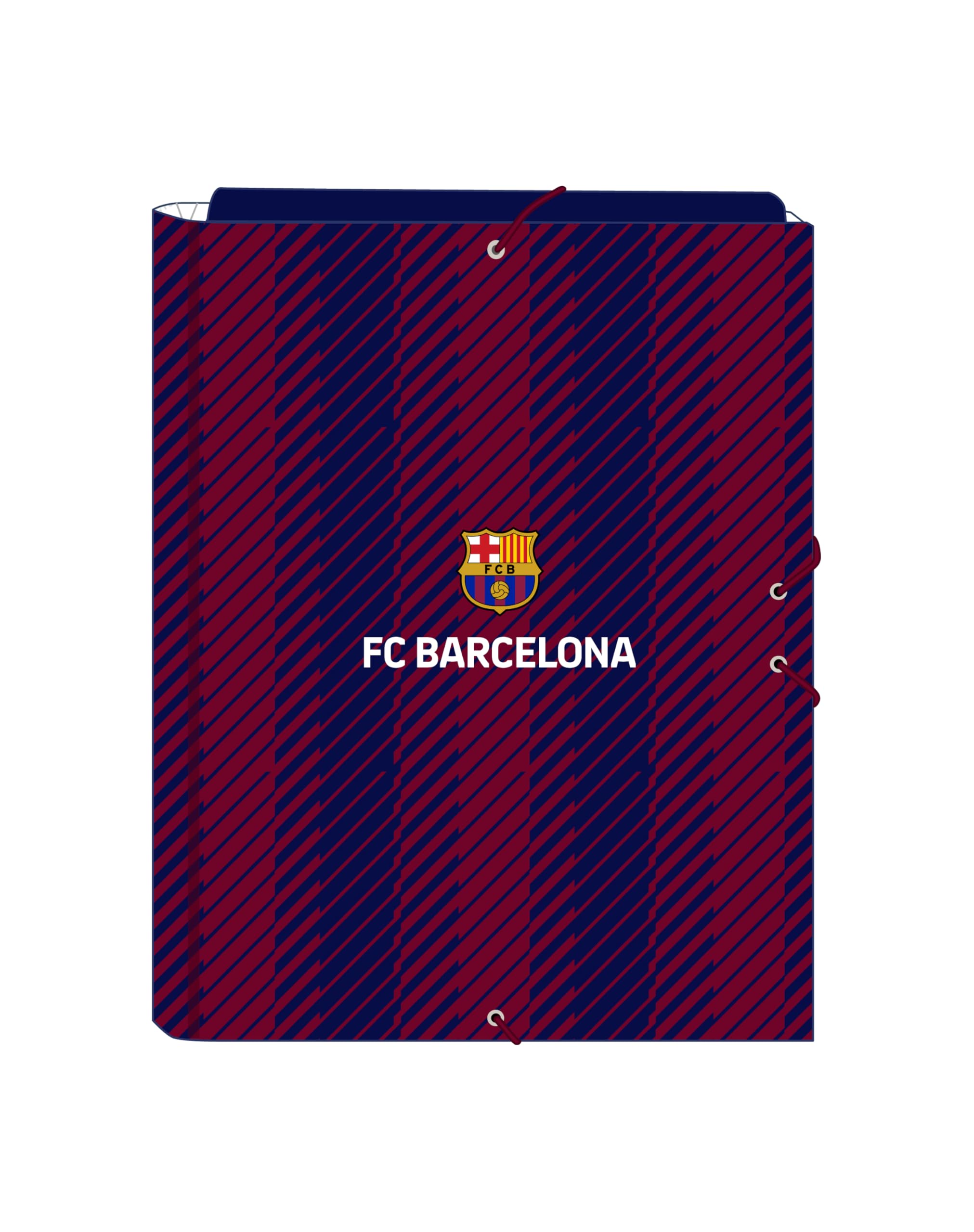 F.C. Barcelona – Folio Folder with 3 Flaps, Ideal for Children of Different Ages, Comfortable and Versatile, Quality and Resistance, 26 x 36.5 cm, Navy/Maroon, Navy/Maroon, Estándar, Casual