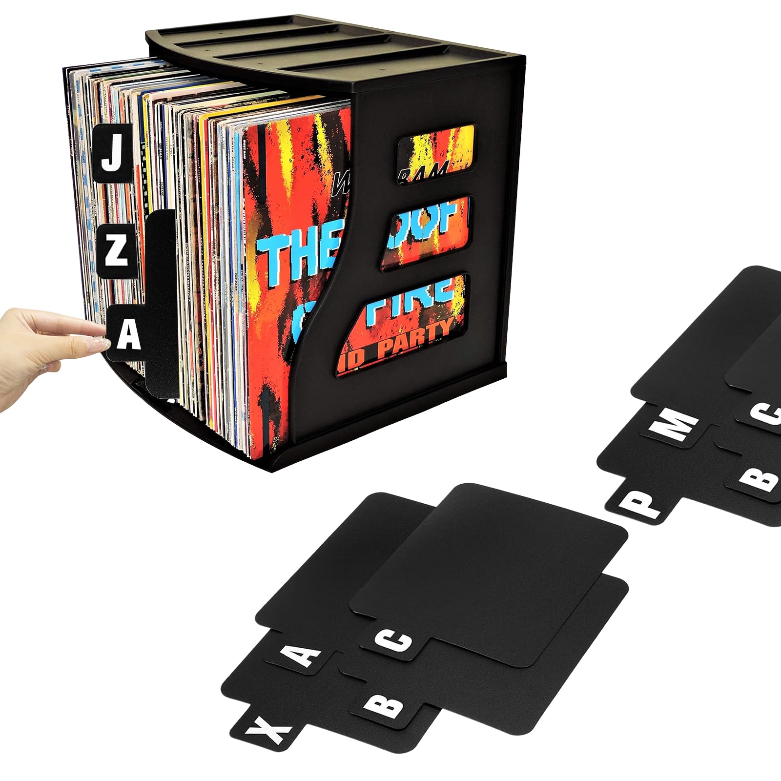 26 PCS Vinyl Record Dividers, Alphabetical Vinyl Record Storage Dividing A-Z Book Holder Organizer Guides, Reusable Index Card One Side Printed, 5.7 x