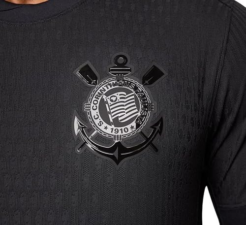 Camiseta do Corinthians 2024/2025- JOGADOR (BR, Alfa, G, Regular, Preta)