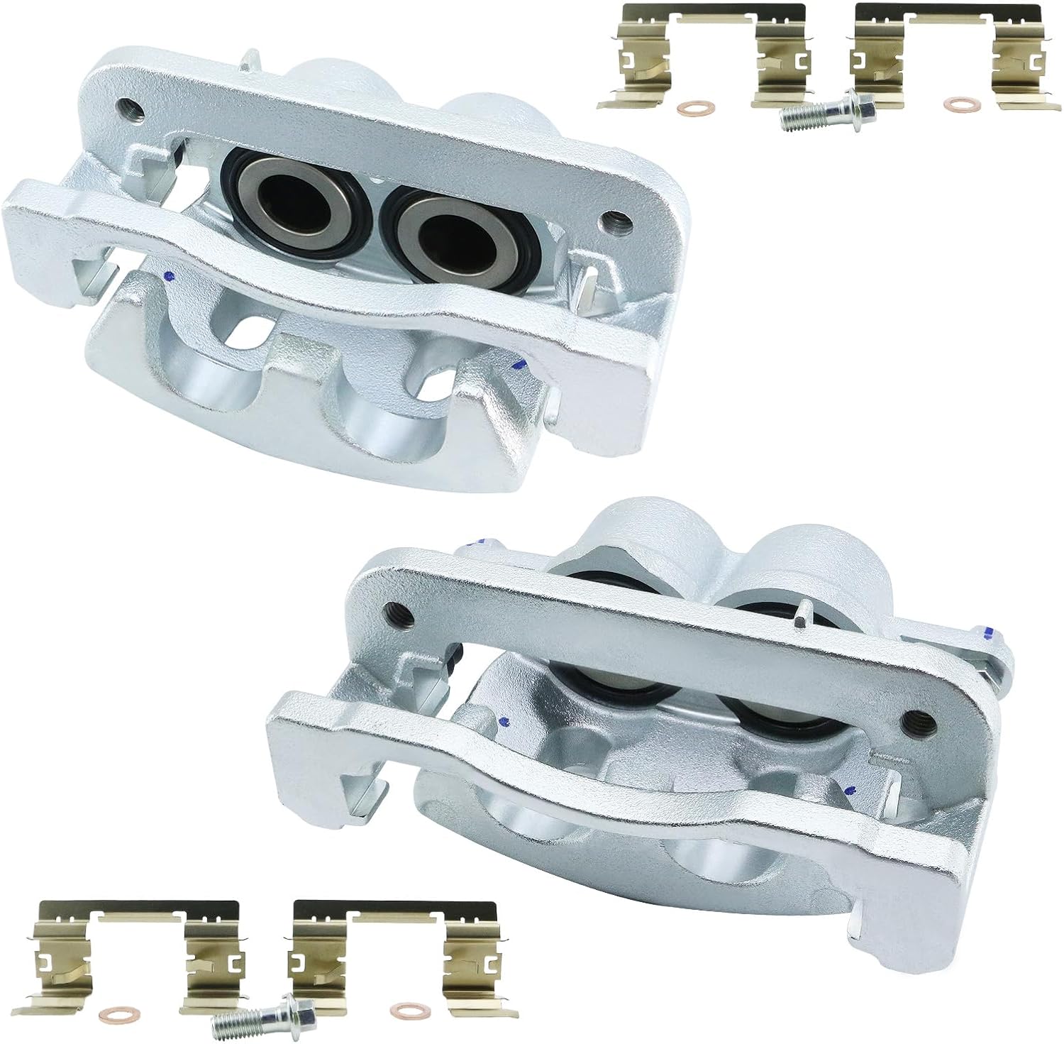 Front Brake Calipers Kit Replacement for Chevy Silverado 1500 08-19, Suburban Tahoe 08-20, GMC Sierra 1500 08-18, Savana 1500 09-14, Yukon 08-20: 18B4918A + 18B4919A 18B4918A+18B4919A