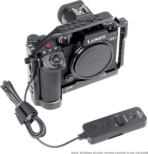 Miniatura 4 de Foto4easy s5ii jaula aparejo para cámara Panasonic LUMIX S5II sin espejo, incluye doble mango de madera lateral universal