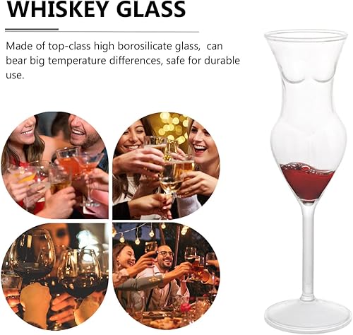 Miniatura 2 de VOSAREA Copas de vino novedosas con forma de cuerpo humano, copas creativas para cóctel, champán, whisky, para el hogar, bar, club, fiesta de