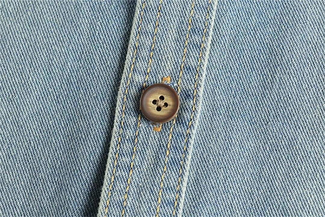 Męski ciężki kołnierz kwiat nerkowca haft design sens brytyjski vintage denim koszula trend płaszcz