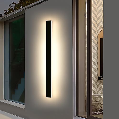 Miniatura 33 de luces de pared exterior de 39 pulgadas largas, lámpara de pared montada moderna, luces de 3 colores 3000K/4500K/6000K, IP65 impermeable, apliques