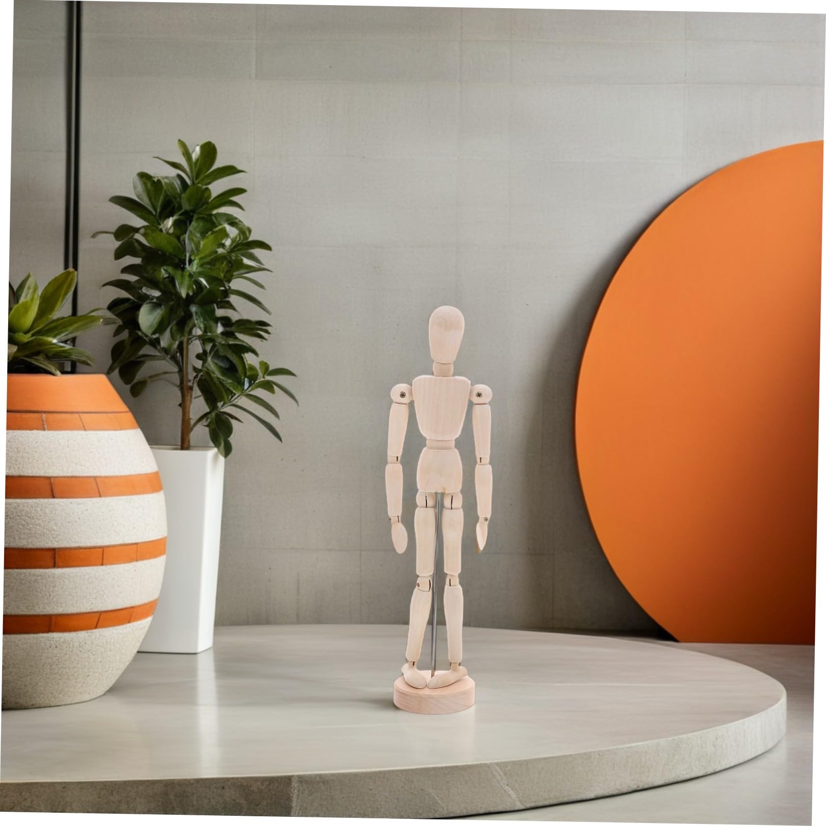 FOMIYES Mannequin Articulé en Bois Pratique Multiangle 5 Pièces avec Support Stable, Articulation Précise pour Dessin Artistique Modèle pour Artistes et Étudiants en Art