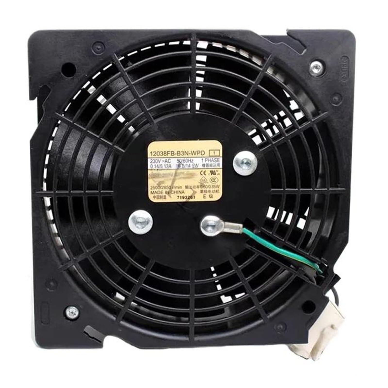 YMUGUEGH 12038FB-B3N-WPD 230V AC 50/60Hz 0.14/0.12A 16.5/14.5W Fan