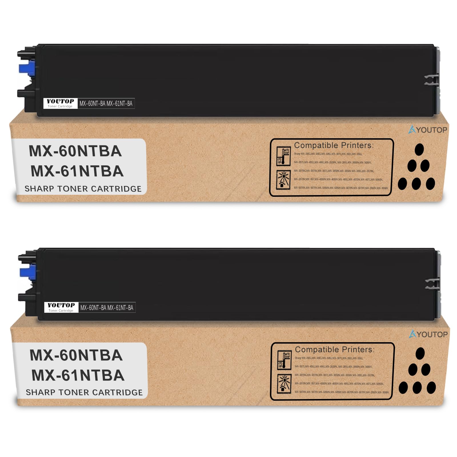 Toner MX-61NT Sharp noir idéal pour les documents administratifs de bureau