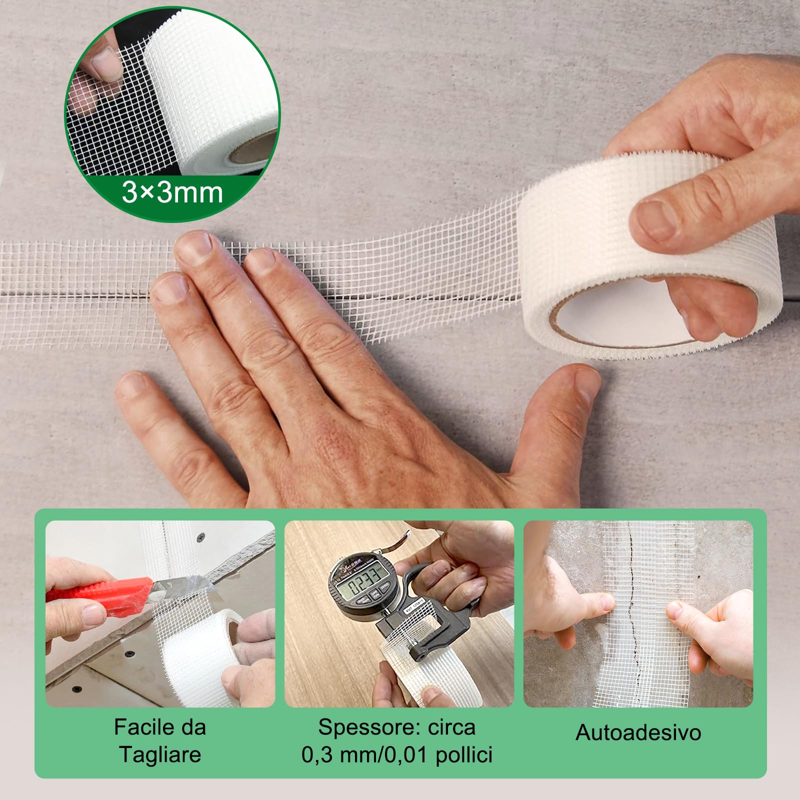 Nastro In Fibra Di Vetro Per Modellismo – 40m, Larghezze 2-15cm, Spessore 0,1mm