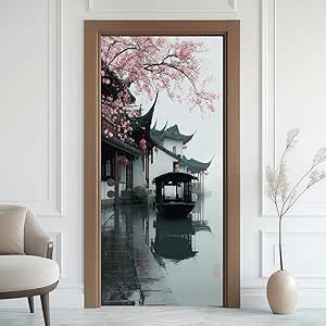Sticker Porte 3D Autocollant – 80x200 Cm, Design Minimaliste – PVC Imperméable, Amovible – Pour Salon, Chambre, Décoration Murale