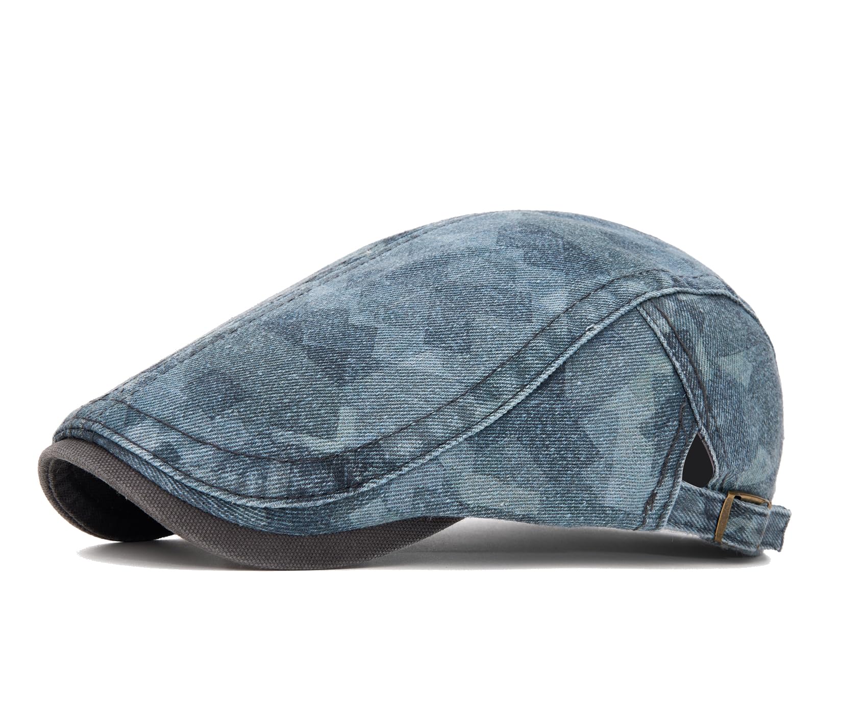 Quanhaigou Unisex Denim Newsboy Hats Flat Ivy Gatsby Cabbie Driving Berets Hat Cotton Dad Cap for Men Women