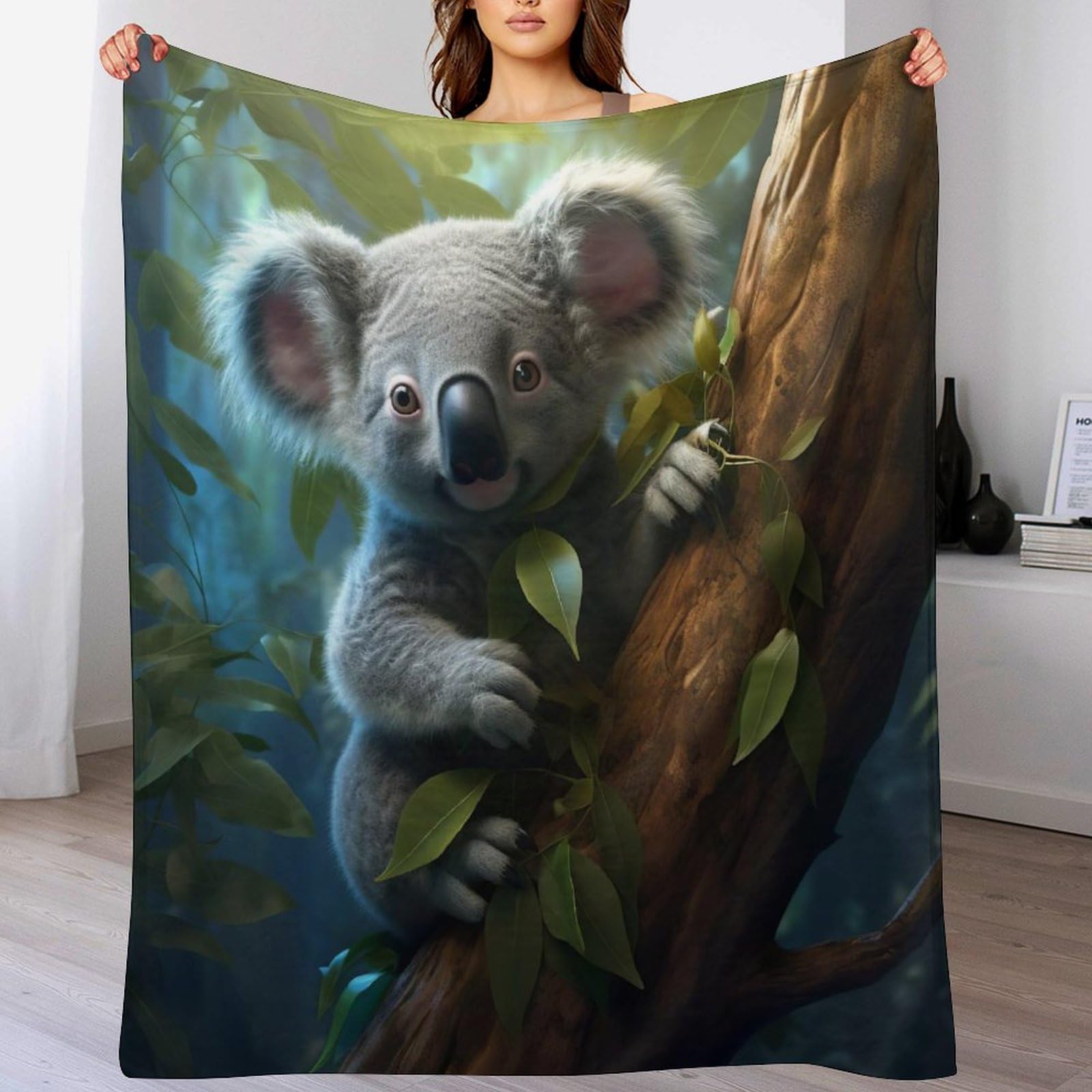 Plaid polaire canapé Koala 130x180 cm jeté de lit