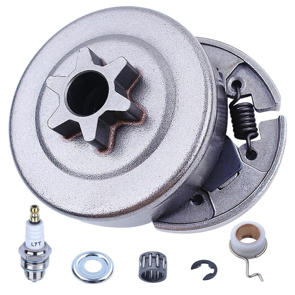 Accesorios 3/8" Piñón de Tambor de Embrague Compatible con Motosierra Stihl 017 018 021 023 025 MS170 MS180 MS210 MS230 MS250 1123 640 2003 w Cojinete de Agujas (Color : China)