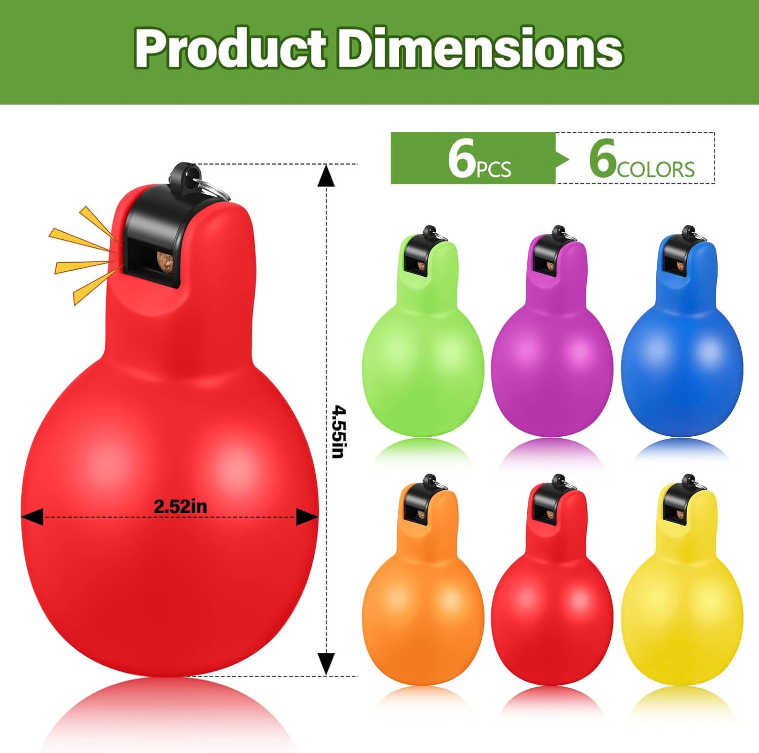 Hand Squeeze Whistles with Lanyards Multicolored Coach Whistle for Coaches Referees Handheld Sports for Indoor Outdoor Home Sports, Soft PVC