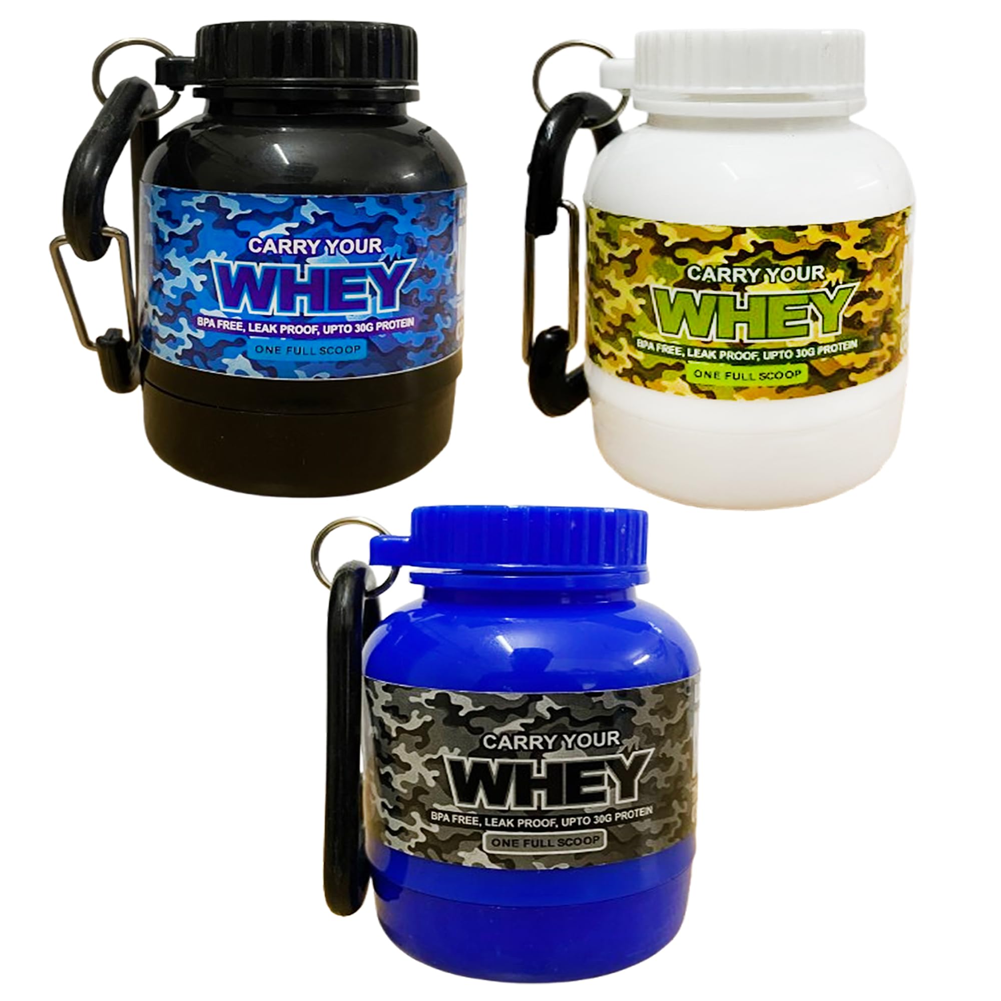 (NEW 20245 Whey Bottle Combo Small Whey Portable Protein Bottle/Whey or Supplement Powder Carrying Funnel and Container with Key-Chain Bottle Protein/Powder Carrying Funnel 30 ml Flask (Pack Of 3)-picture-49