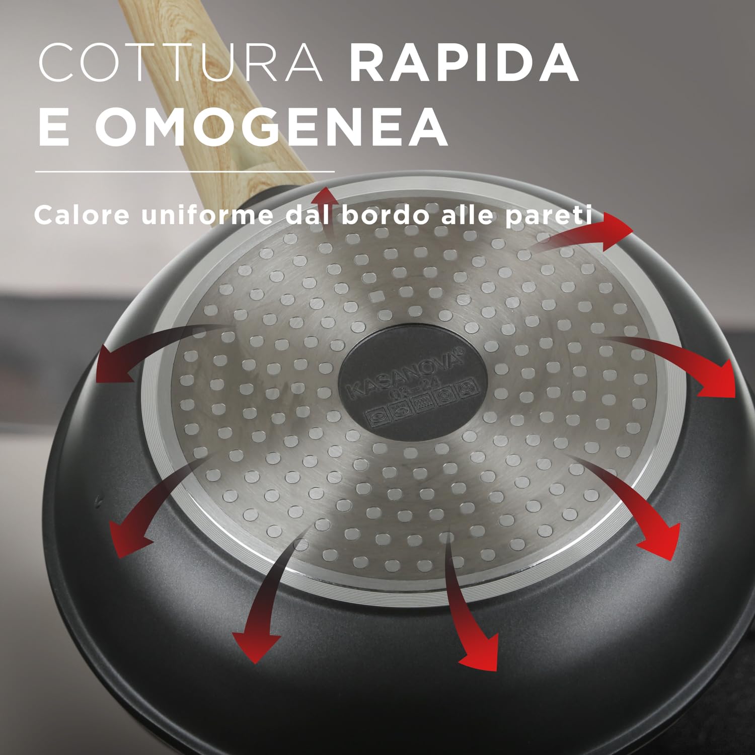 KASANOVA batteria di pentole Evolution antiaderenti 15 pezzi - pentole per induzione e ogni piano cottura