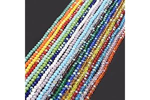 120 Pcs Colorful Crystal Glass Beads in 15 Multi-Shapes