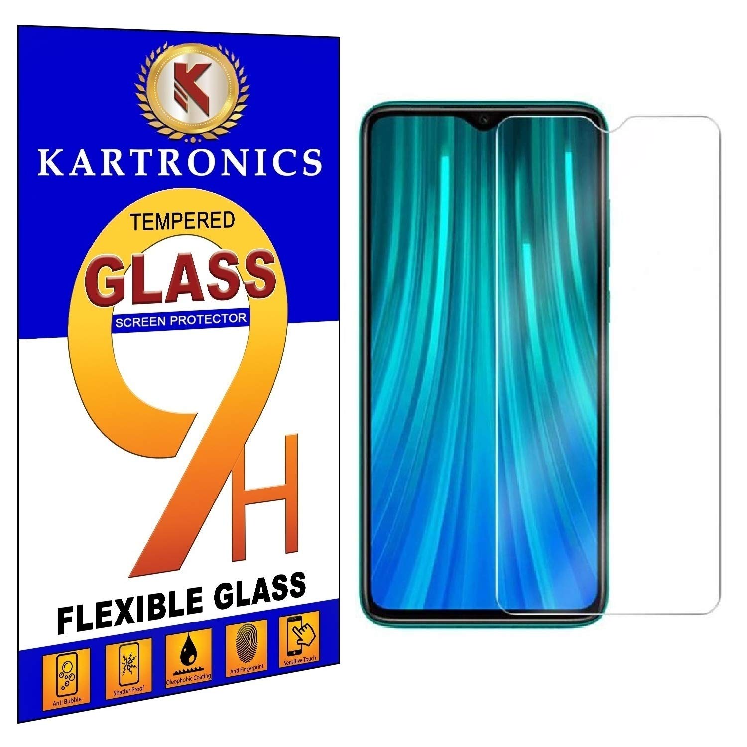 Kartronics Compatible with Redmi Note 8 Pro Premium Tempered Glass Screen Protector Slim 9H Hard 2.5D with Full Installation Kit and Warranty (B08HVYZ3MF) Amazon Price History, Amazon Price Tracker