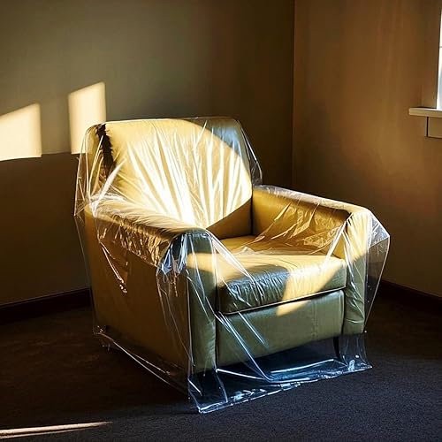 Miniatura 2 de Paquete de 2 fundas de plástico para sillas para mudanza y almacenamiento de 46 x 76 pulgadas, fundas de plástico para muebles de interior y exterior