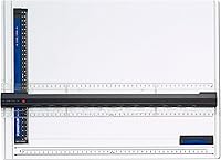 Vista 1 de Staedtler Mars 661 - Tablero de dibujo A3, DIN A3, de alta calidad, fabricado en Alemania, blanco, plástico resistente a impactos e roturas, riel