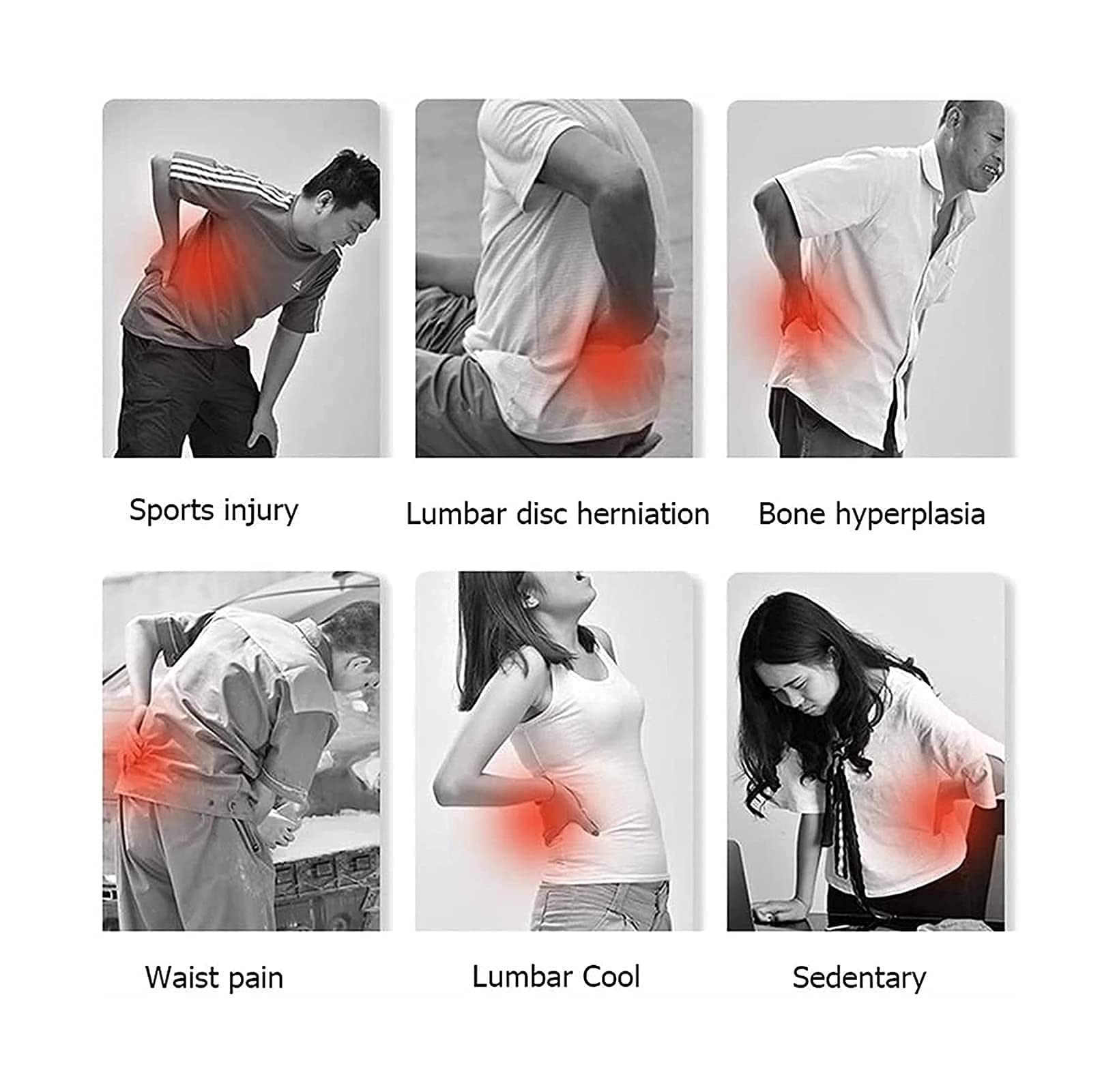 Cinturón de Soporte Lumbar para la Parte Inferior de la Espalda Transpirable para aliviar el Dolor, Correas de compresión Ajustables duales, Hernia de Disco ciática escoliosis (Tamaño : Small) (X