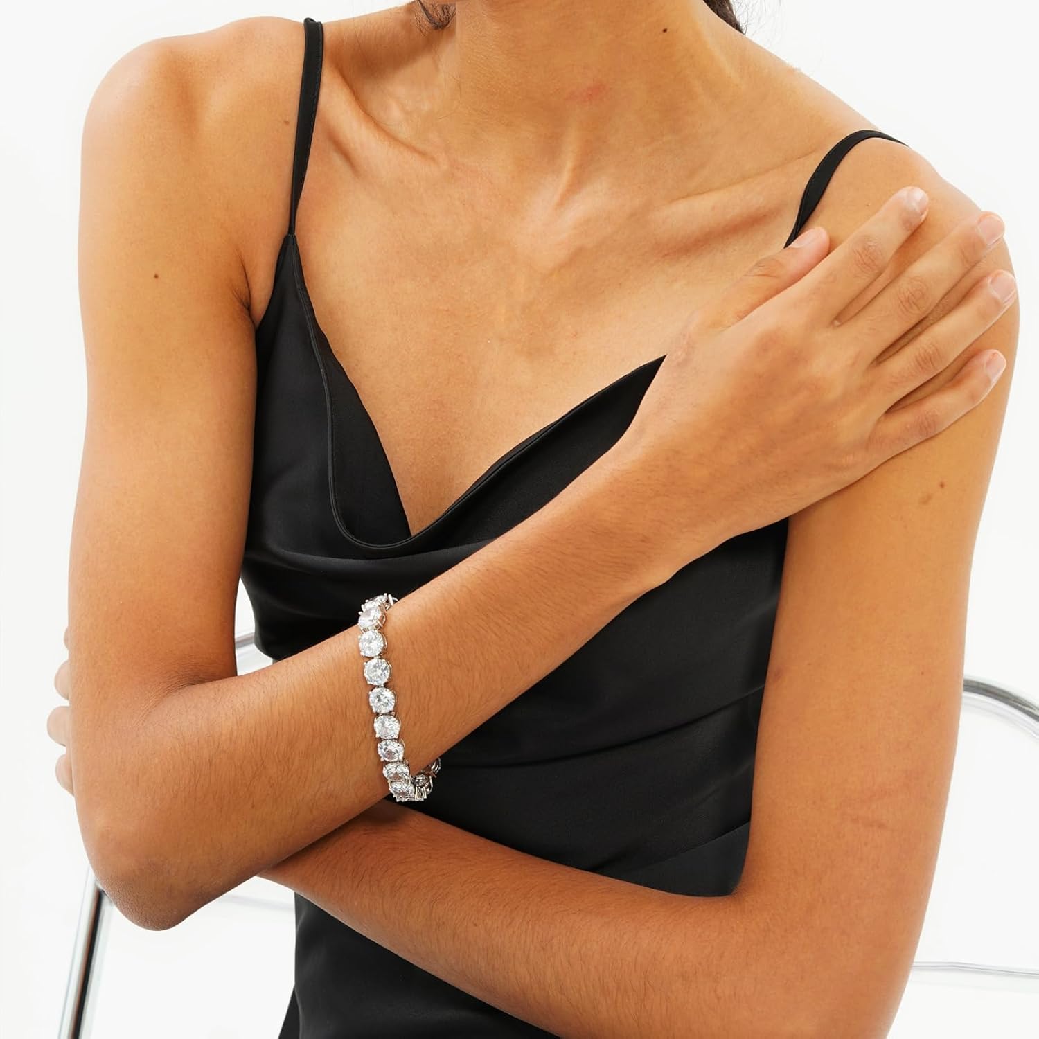 10MM Cubic Zirconia Tennis Bracelet 14K Gold Plated 5A+ Cubic Zirconia Iced Out Tennis Bracelet Spring buckle Bracelet For Men And Women - Image 4