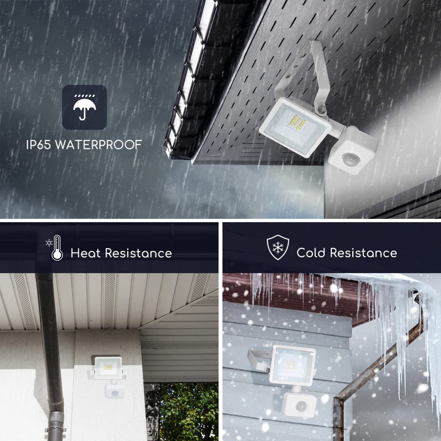 Aigostar Faretto con Sensore di Movimento,10W 900lumen Faro LED Esterno,Bianco Naturale 4000k,IP65 Impermeabile Faretti LED per Giardino, Cortile,Patio,Garage...