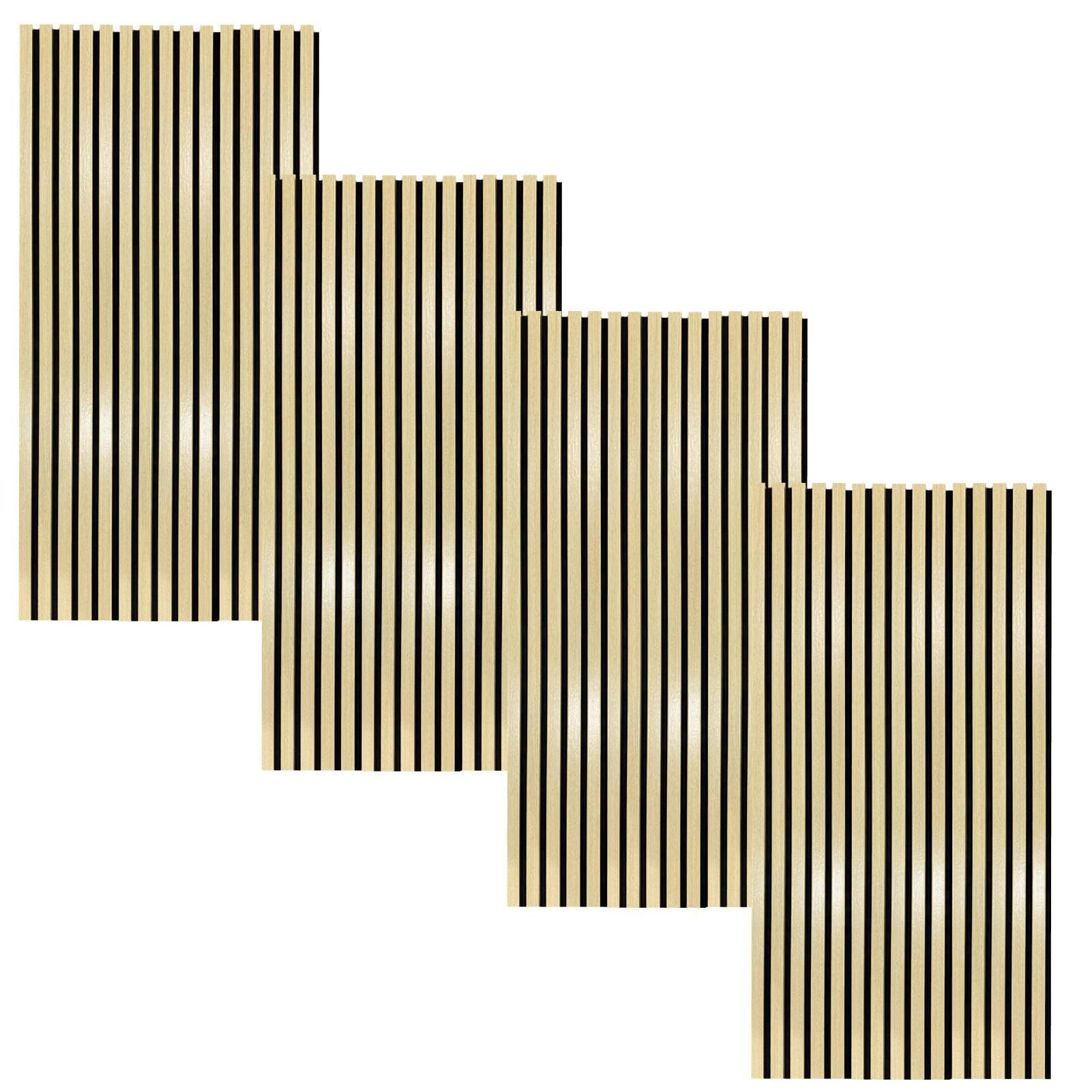 Generic Panele Drewniane Dźwiękoszczelne Elastyczne Panele Akustyczne 3D do Kin Domowych Studia, Nowoczesne Dekoracyjne ścienne do Sal Muzycznych, 4 szt. 47,24 X 23,82 Cala