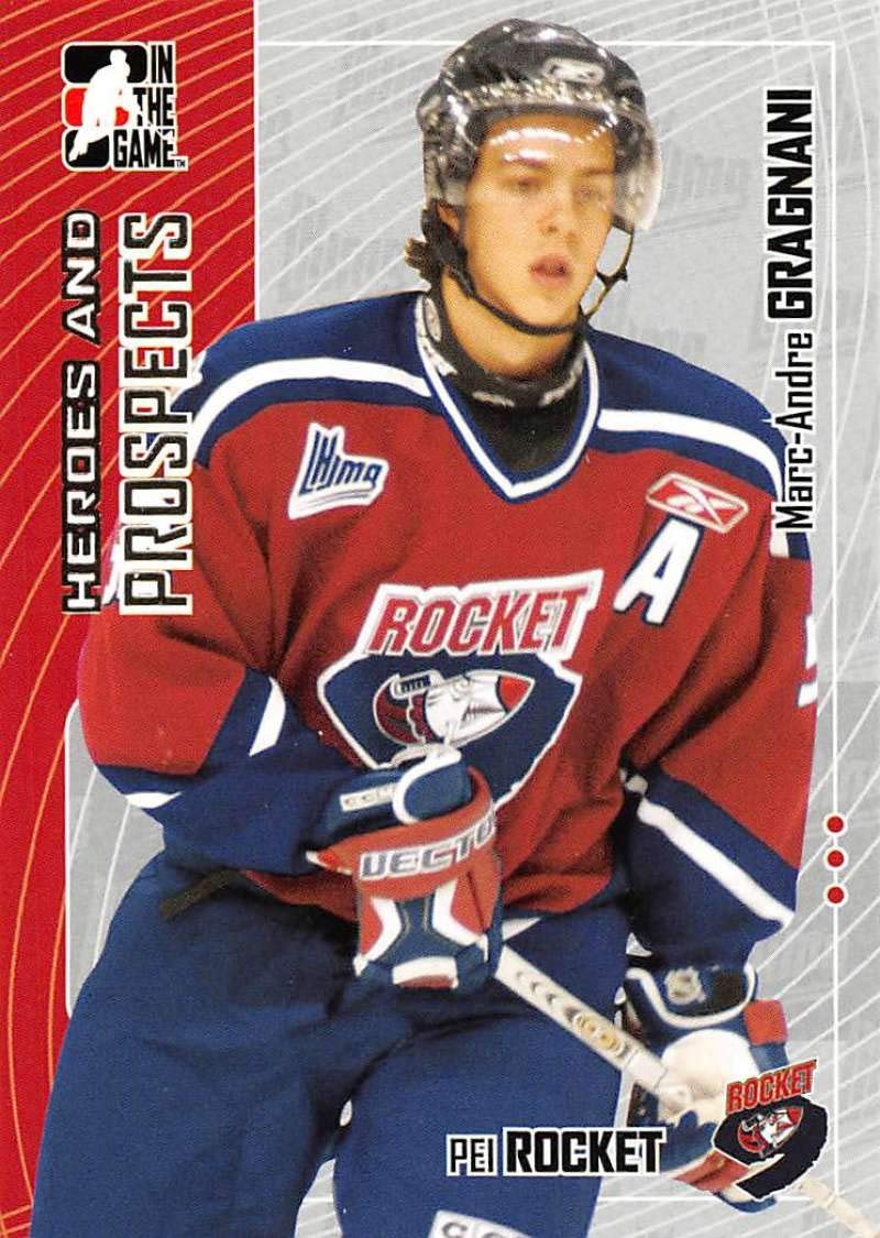 2005-06 In The Game Heroes and Prospects Hockey Card #156 Marc-Andre Gragnani P.E.I. Rocket Officially Licensed Trading Card
