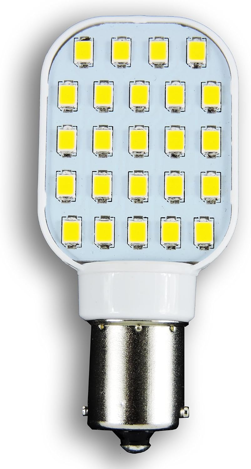4 Pack Rotating Super Bright 300 Lumen 1141 1156 Wedge RV Interior LED Light 24-SMD Camper Trailer Lamp Bulb 10-24V Natural White (4)