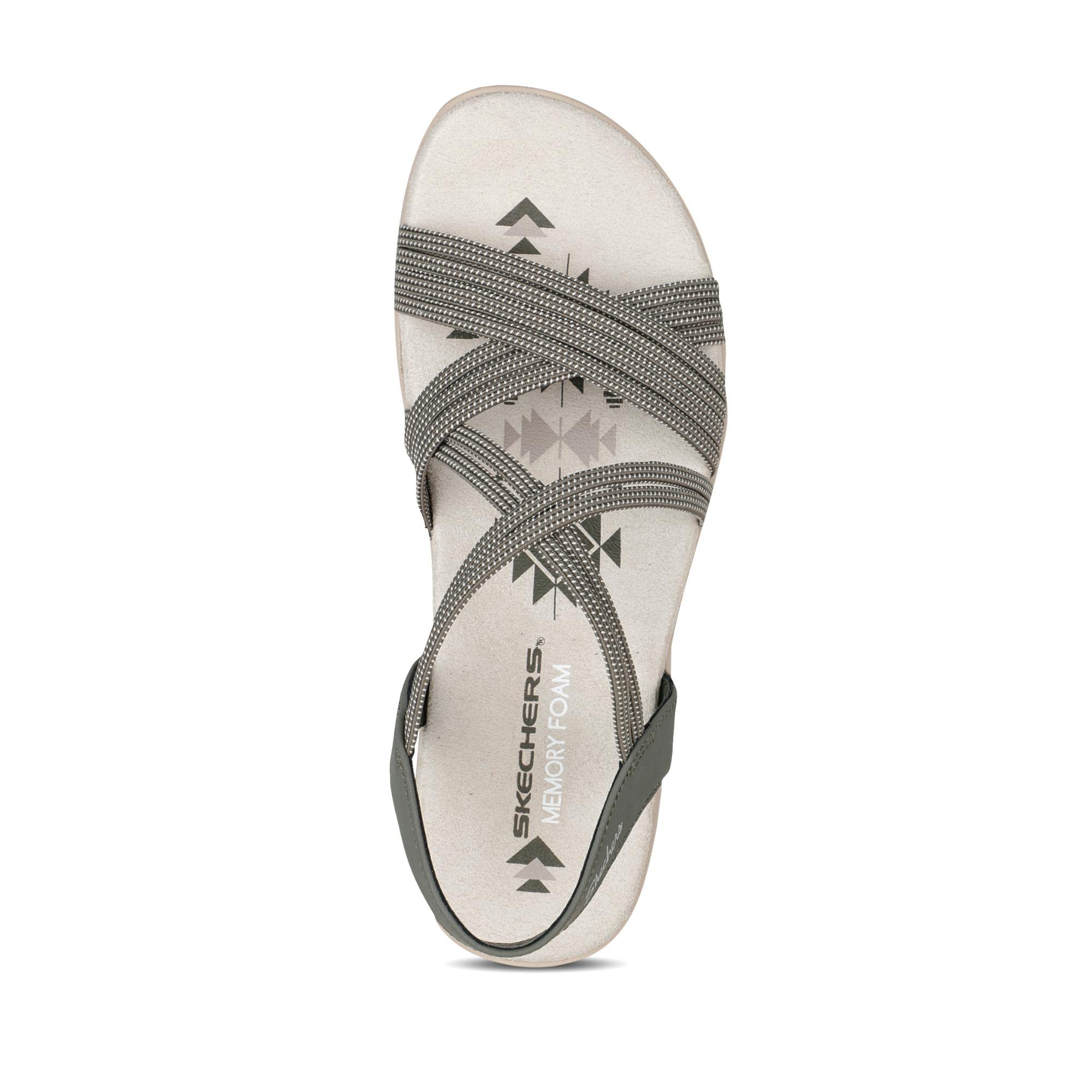 Skechers Reggae Slim - Slip Spliced Sandali con Cinturino alla CavigliaDonna