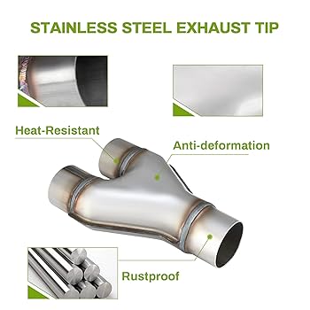 Amazon | AUTOSAVER88 2.5インチインレットYパイプ ユニバーサル