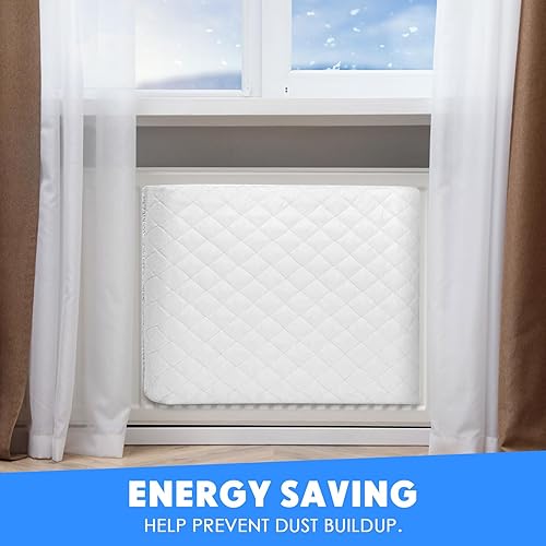 Miniatura 5 de Wovnet 2 Piezas Cubierta de Aire Acondicionado para Ventana Interior Exterior Ajustable Impermeable Cubierta de Aire Acondicionado para Ventana al