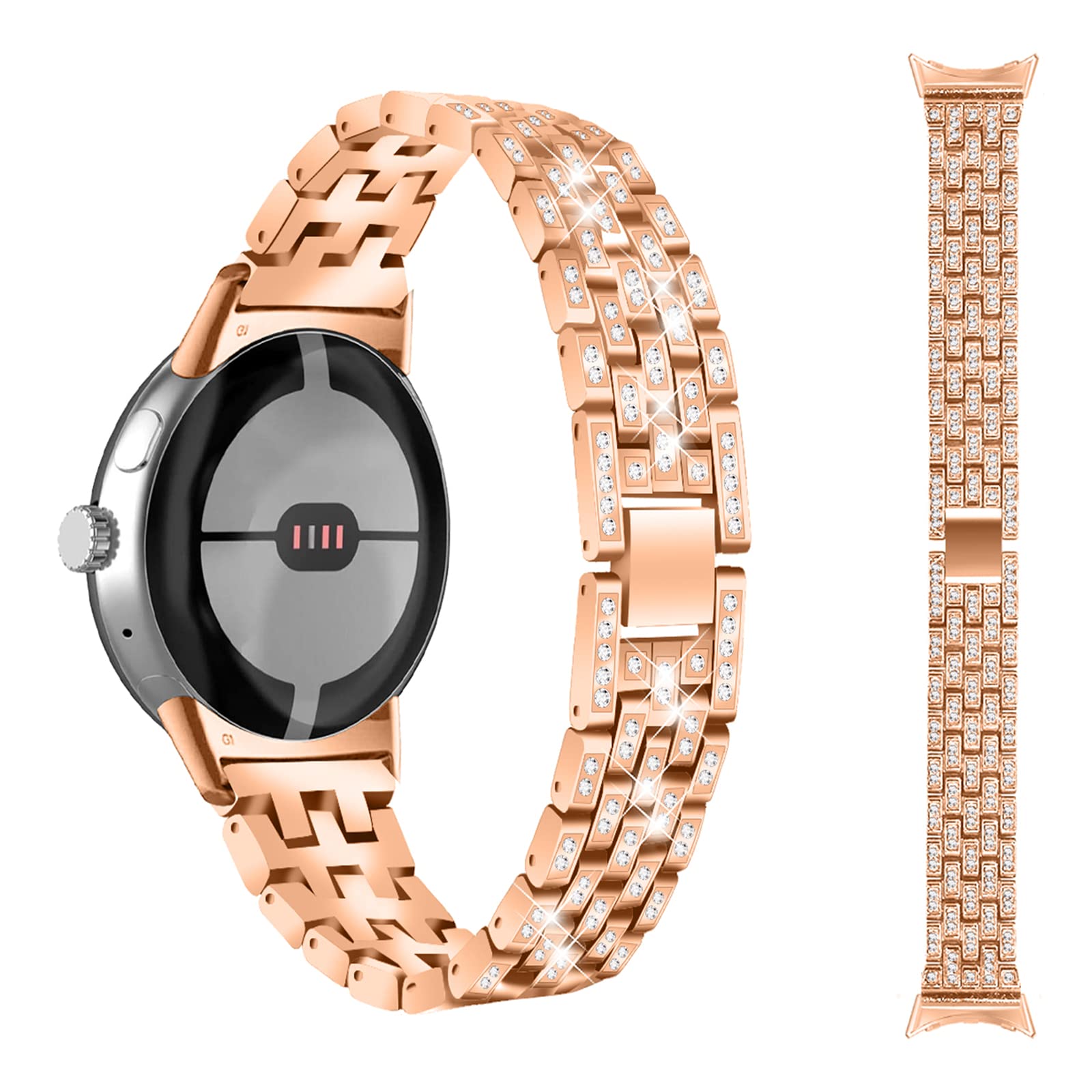 Miimall Compatible with Google Pixel Watch Metal Strap