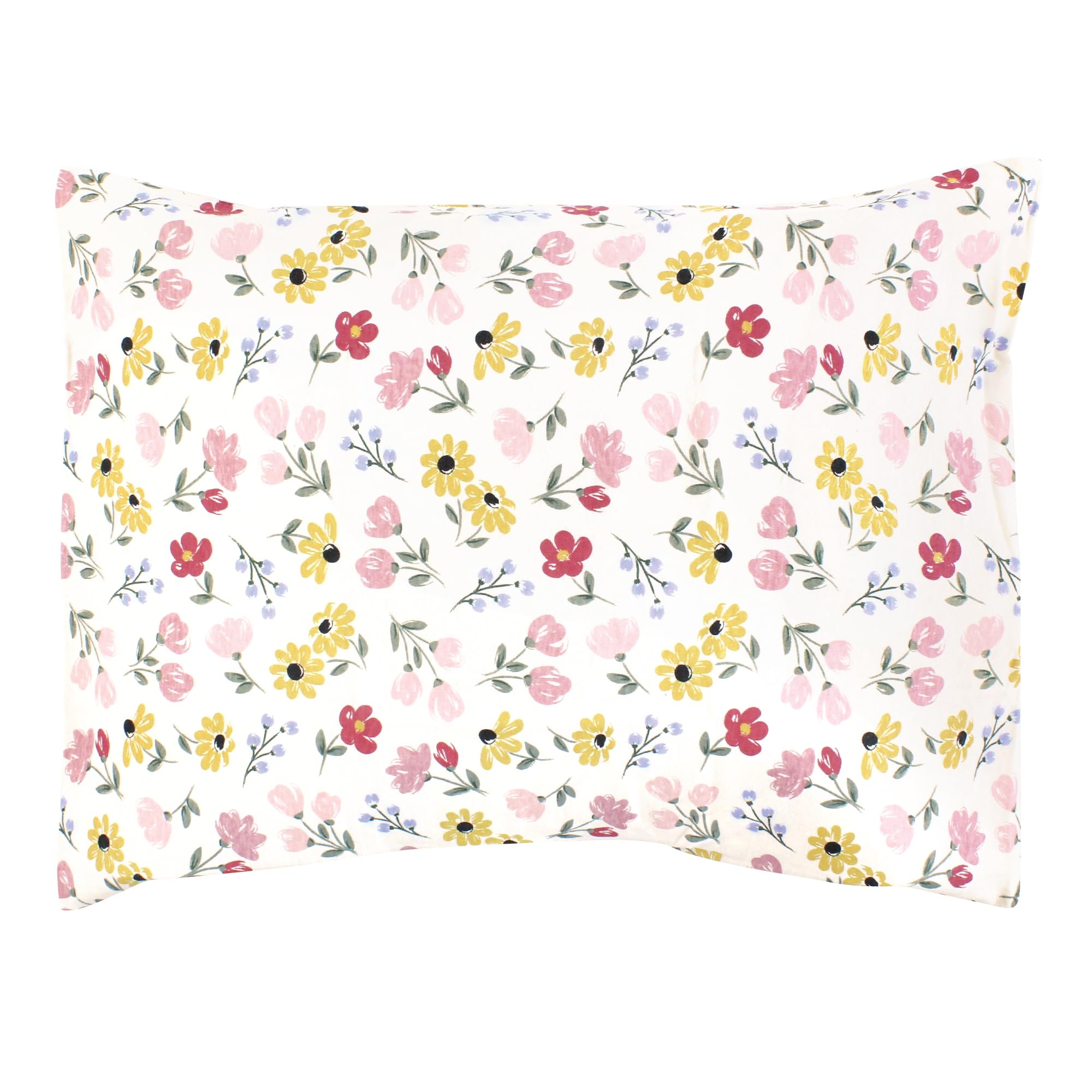 Hudson Baby Unisex Baby Cotton Toddler Pillow Case, Soft Painted Floral, One Size