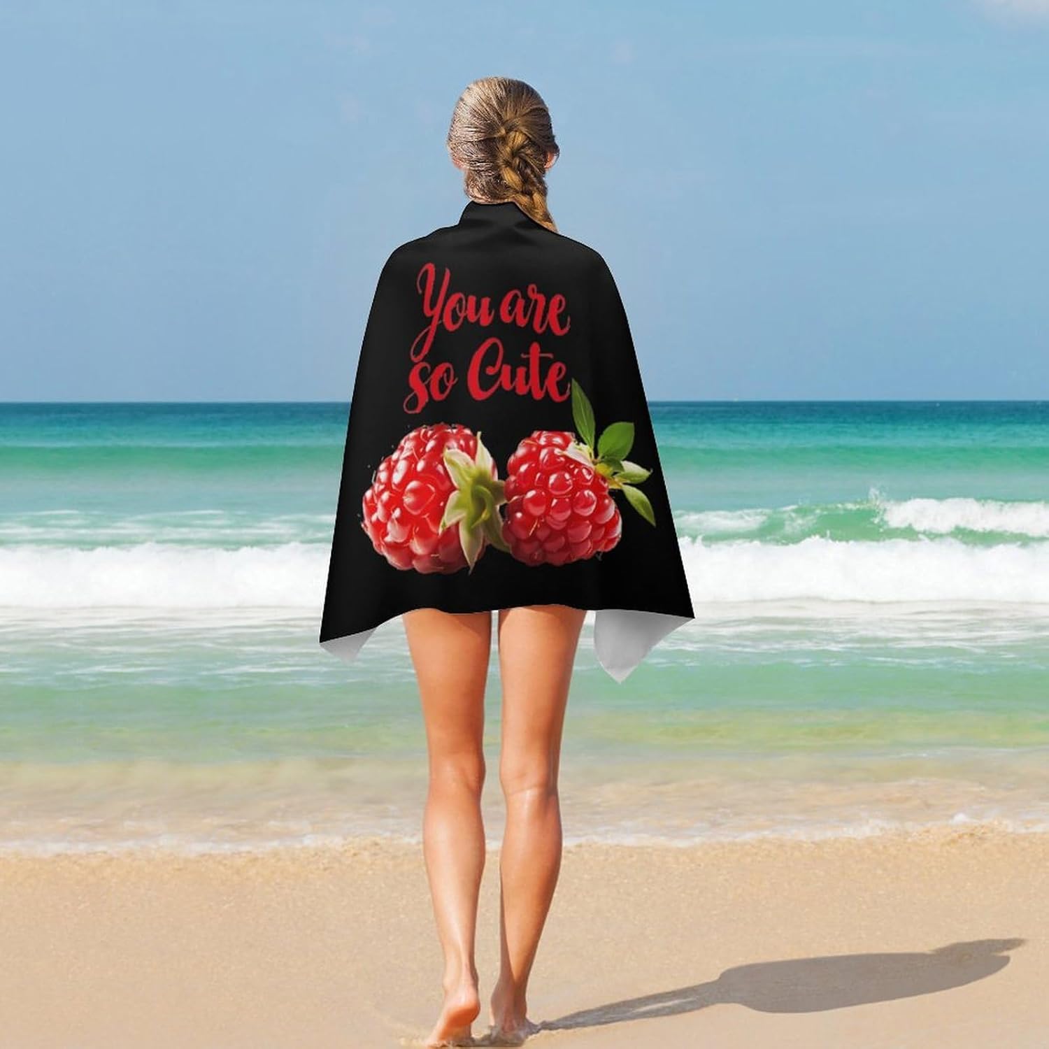 You are So Cute Oversized Beach Towel Soft Absorbent Pool Bath Swim Towels for Adults Travel Vacation Gifts 130x80cm