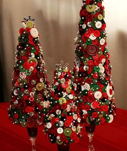 Miniatura 4 de Crafare Paquete de 4 conos de espuma para árbol de poliestireno de 4.56 x 15.7 pulgadas para proyectos de Navidad, boda, mesa, centro de mesa,