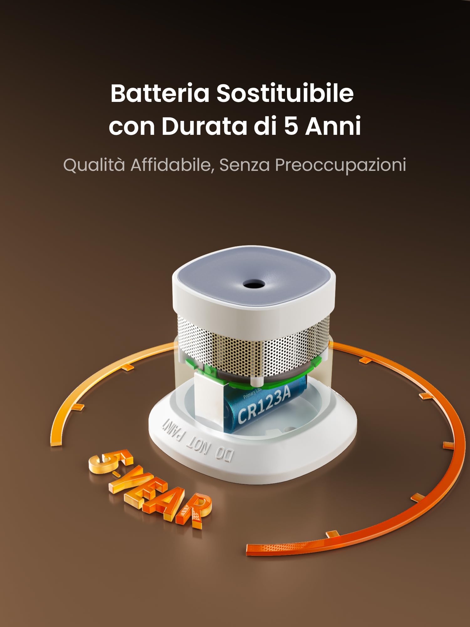 Heiman Rilevatore di fumo opaco con fissaggio magnetico, batteria sostituibile con 5 anni di durata, certificato 14604, 85 dB, app di allarme SmartThings Home Assistant, hub richiesto