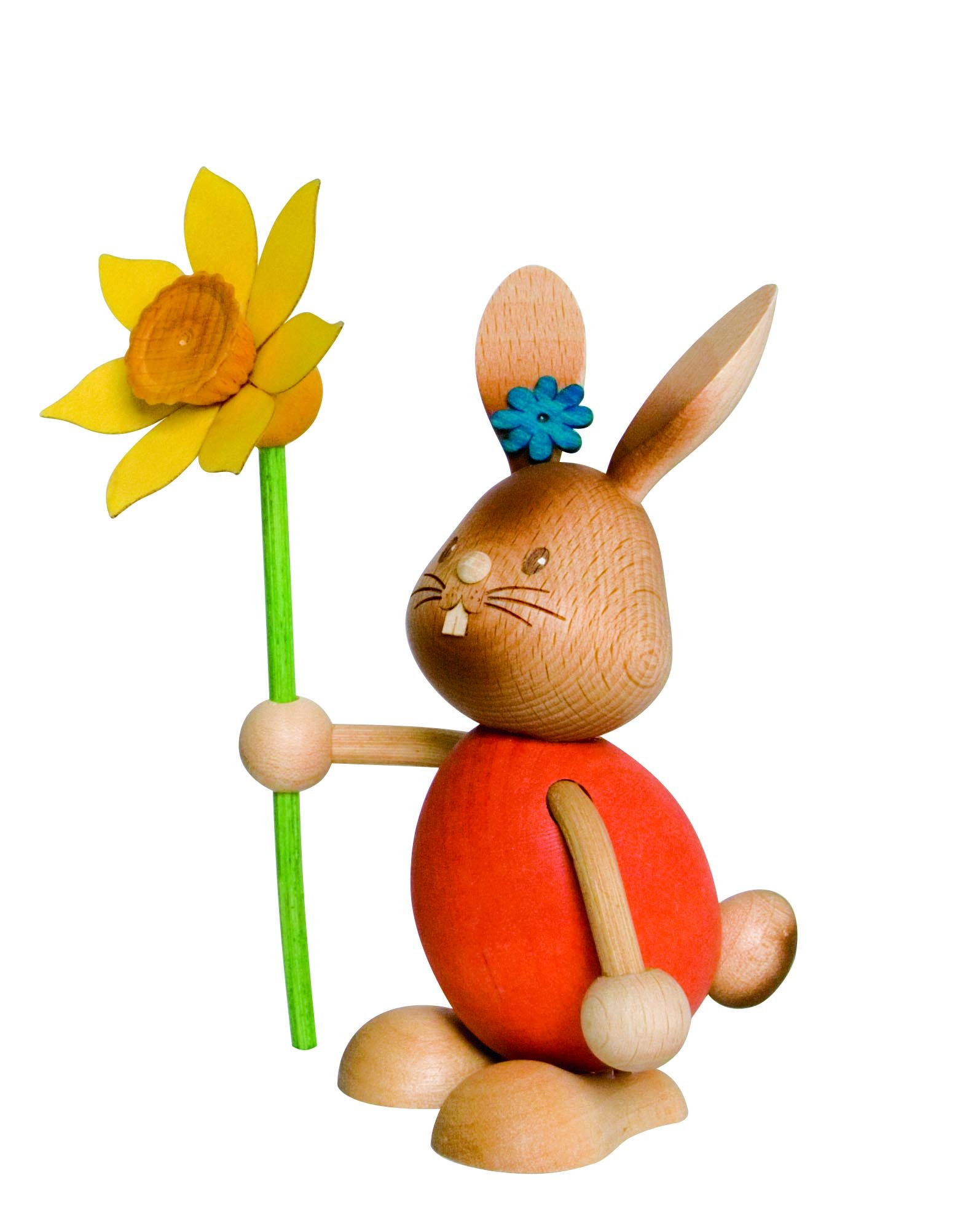 Lapin Snubby avec fleurs peluche 12cm doudou naissance bébé