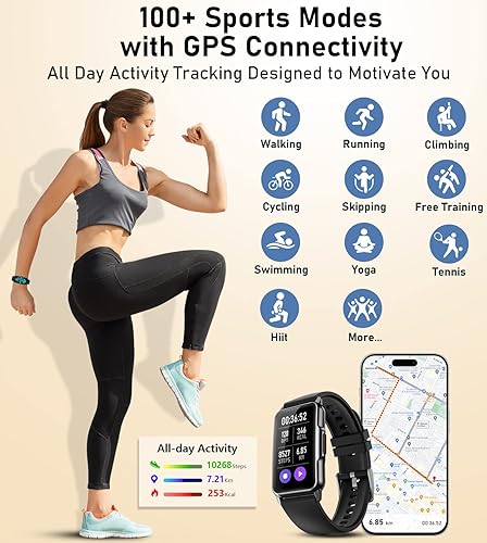 Miniatura 5 de Smart Watch Fitness Tracker with Heart Rate Blood Oxygen Blood Pressure Sleep Monitor 100 Sports Modes Step Calorie Counter Activity Health Trackers