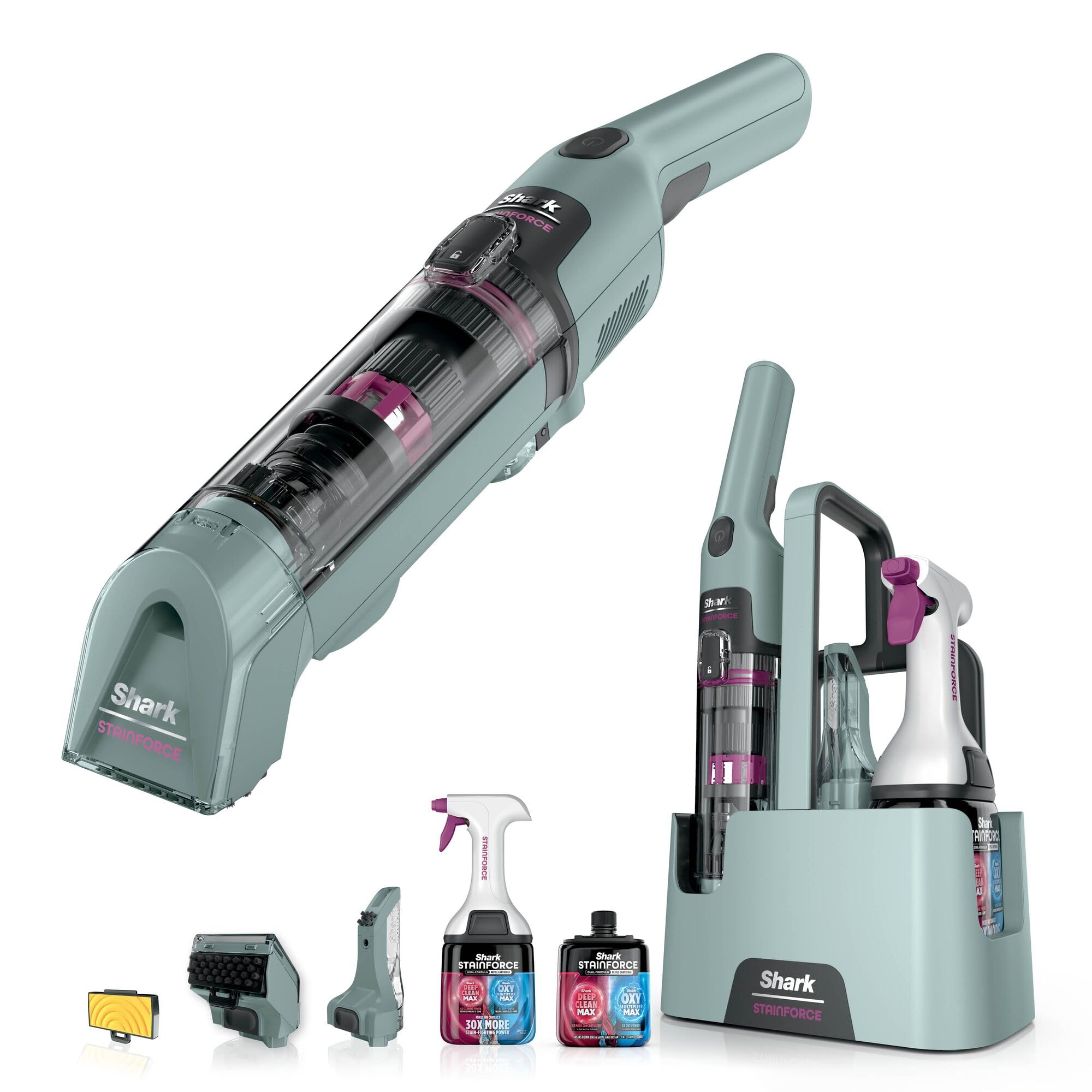 Shark Shark StainForce Cordless Spot Cleaner Lightweight & Portable Spot, Stain, & Odour Eliminator for Carpets, Upholstery, with Stor