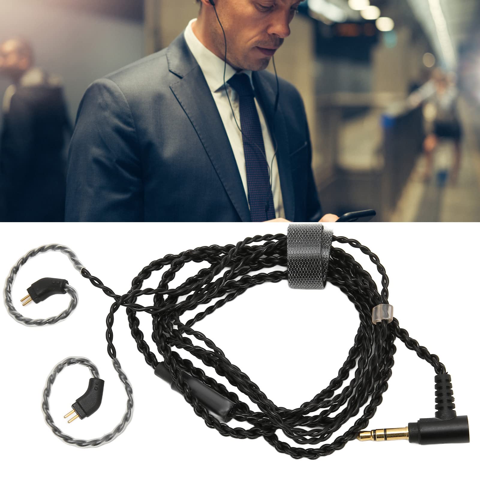 Kopfhörer Kabel Mit Mikrofon - Rauschunterdrückend Für 0,78mm Anschluss