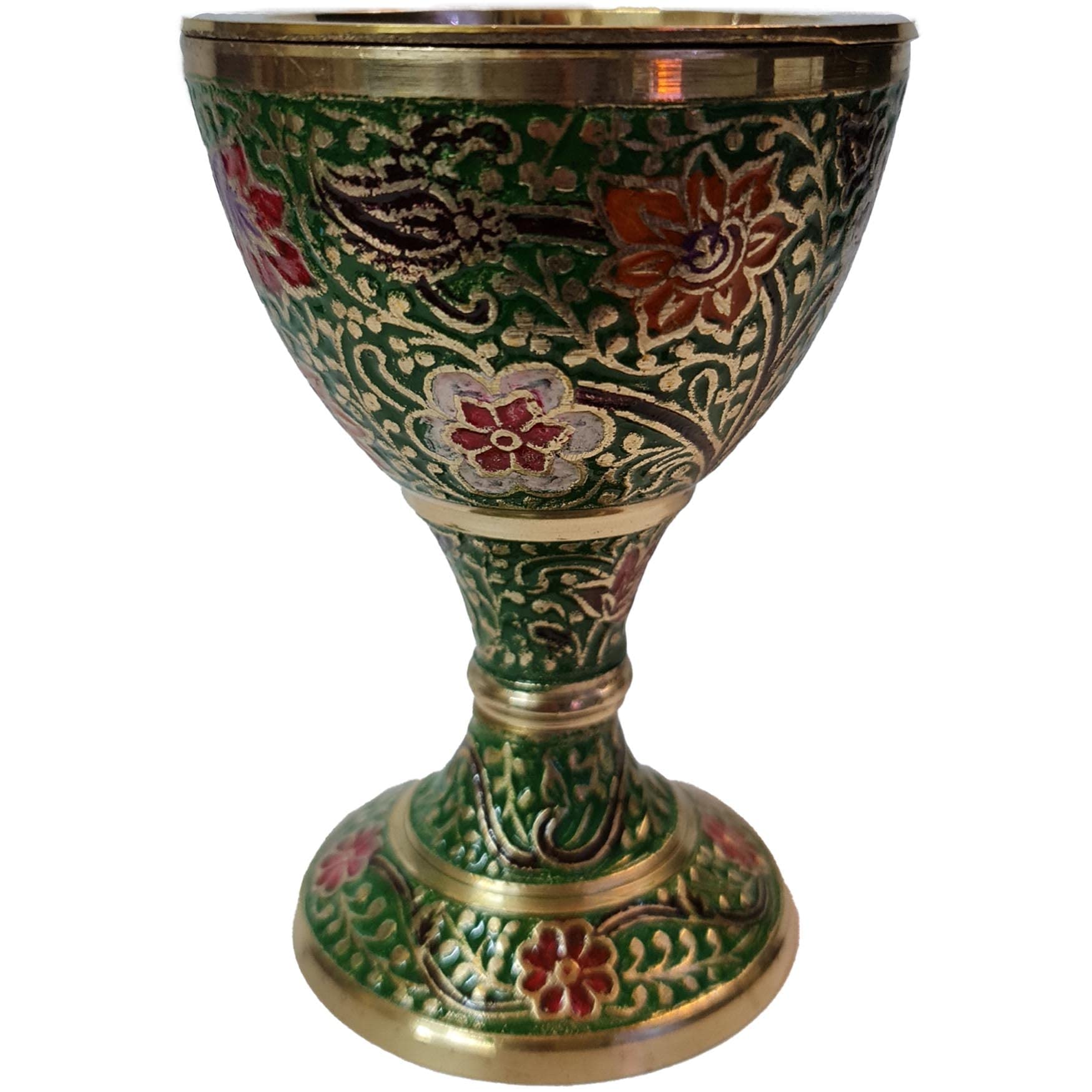 Cream Beautiful Blue Colour Heavy Metal Decorative Arabian Bakhoor Incense Burner Mabkhara Censer 8.7 X 9.5 X 14 Cm