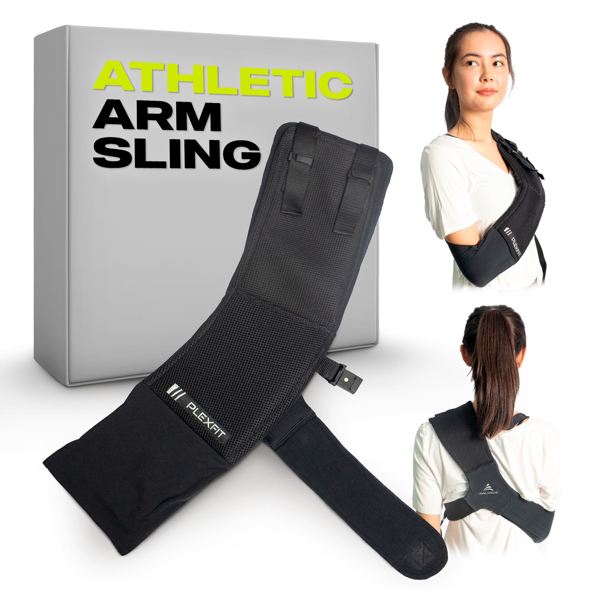 Cabestrillo atlético (XX-Large Izquierdo, Negro)