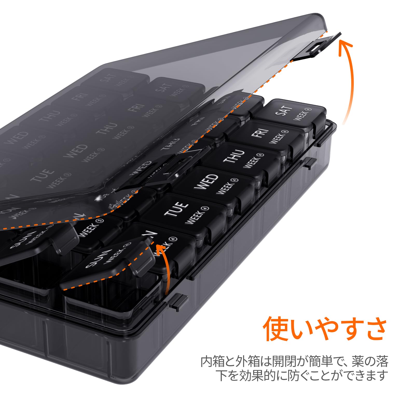 Amazon.co.jp: Lifewit 携帯用 ピルケース 4週間 1ヶ月用(28日分) 薬